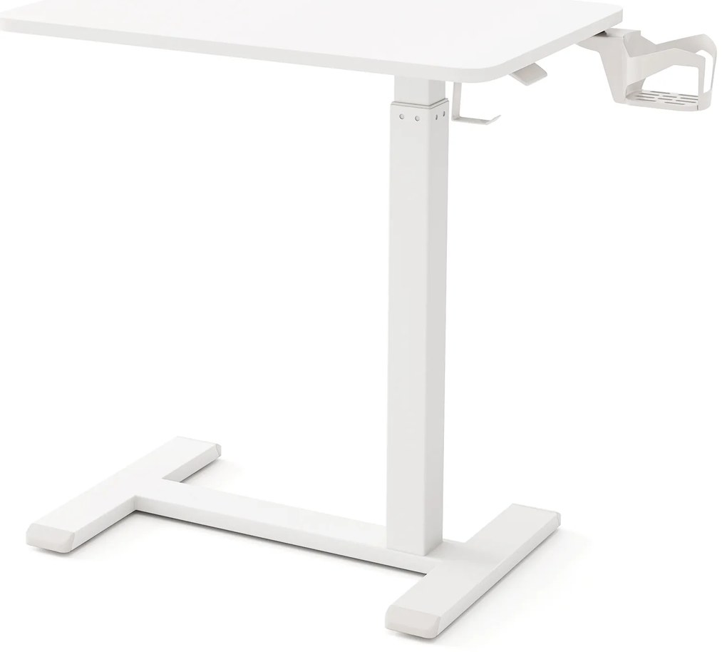 Mesa dobrável móvel com tampo inclinável de 90° - Natural