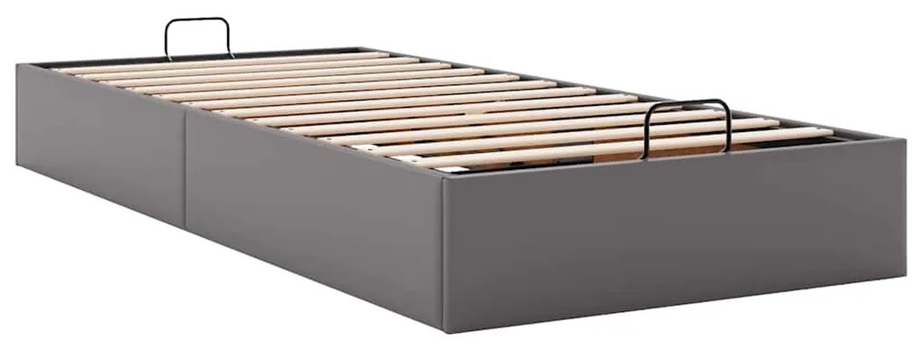 Estrutura de cama otomana sem colchão 90x200 cm cinzenta