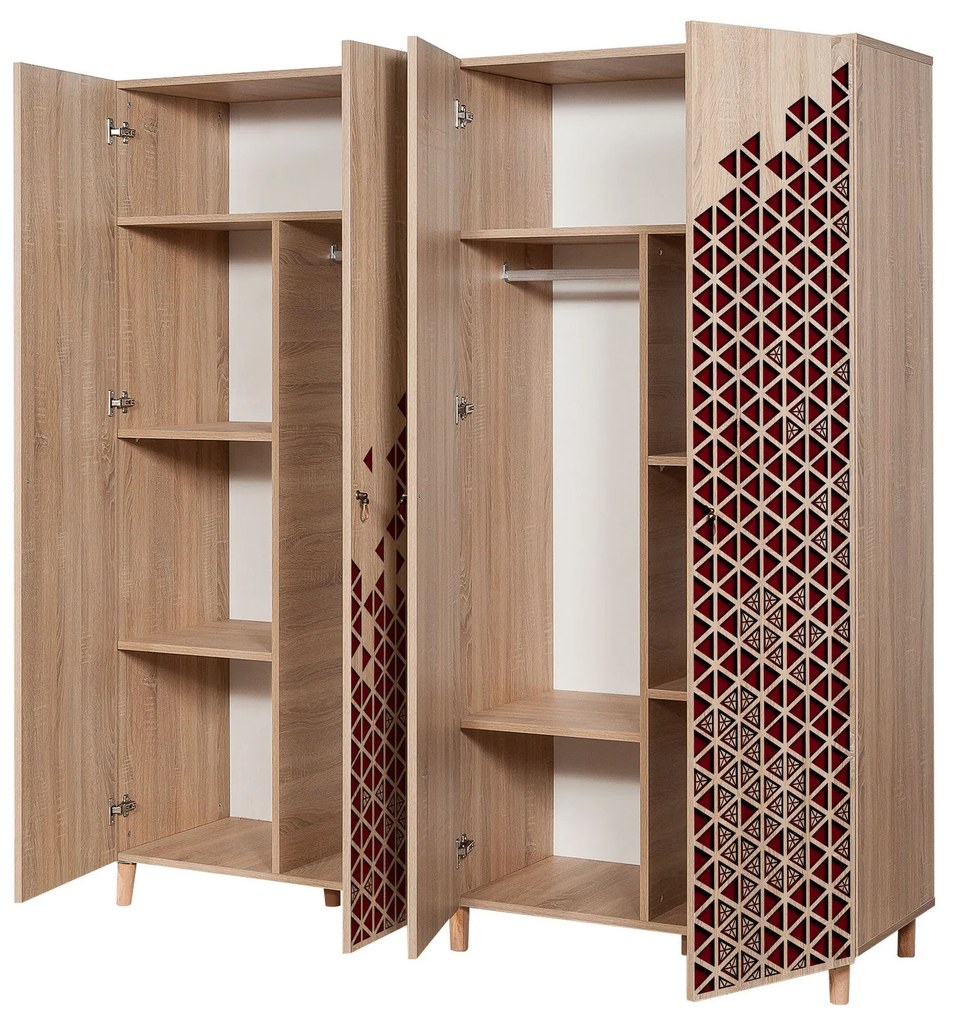 Roupeiro Imaj – Carvalho Sonoma – 180x192x52 cm