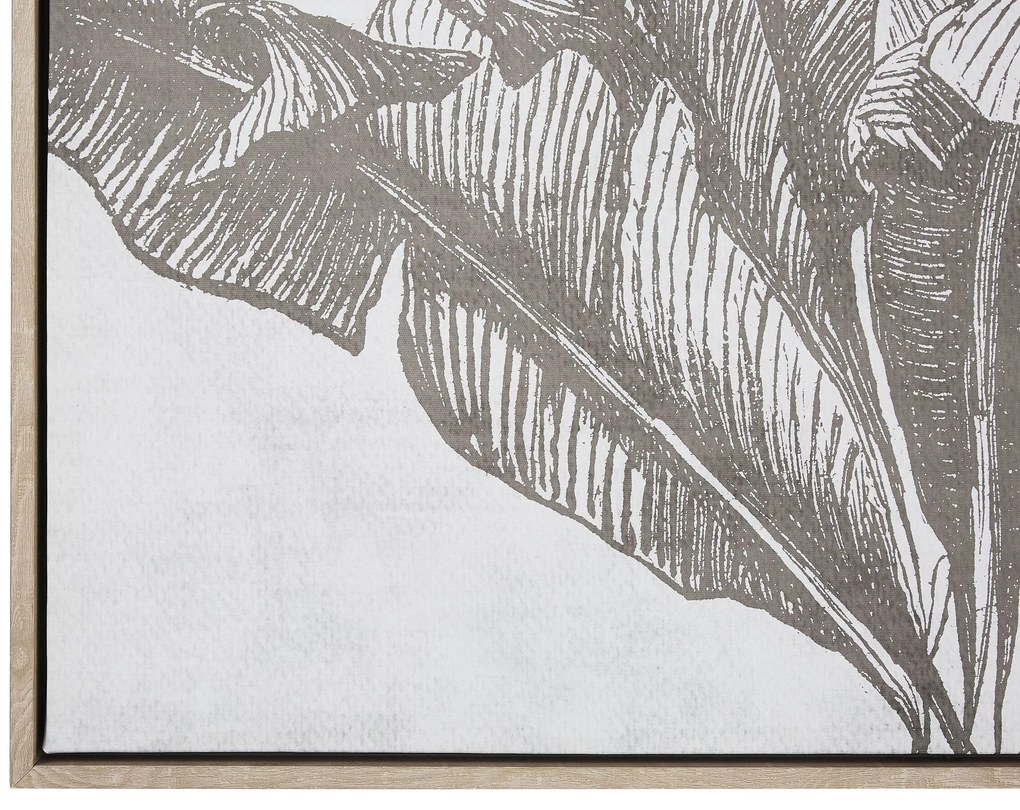 Quadro com motivo de folha de palmeira 83 x 83 cm castanho CARINI Beliani