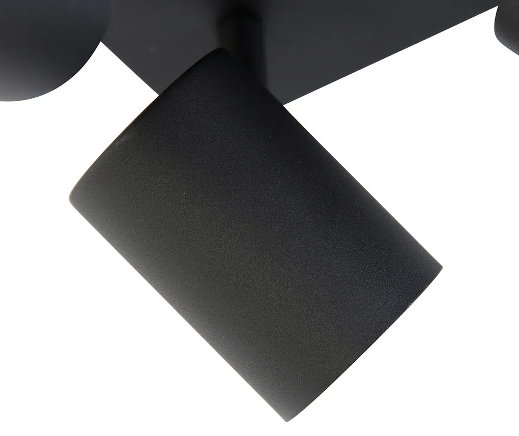 LED Candeeiro de teto inteligente quadrado preto com 4 GU10 Wi-Fi - Jeana Moderno