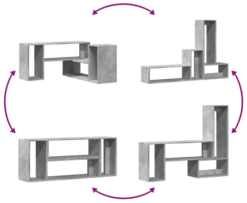 Móveis de TV 2 pcs 100x30x50 cm derivados madeira cinza cimento