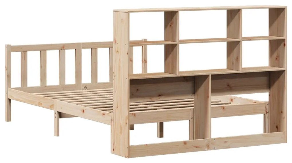 Cama com estante sem colchão 120x200 cm pinho maciço