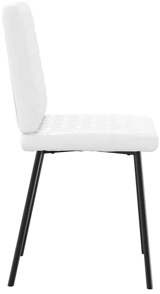 Cadeiras de jantar 2 pcs couro artificial branco