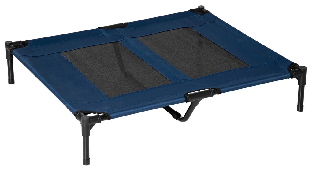 Pawhut Cama Animais de Estimação Exterior Terraço Jardim Tecido Resistente à Água Confortável 91,5x76,2x18 cm Azul Marinho | Aosom Portugal