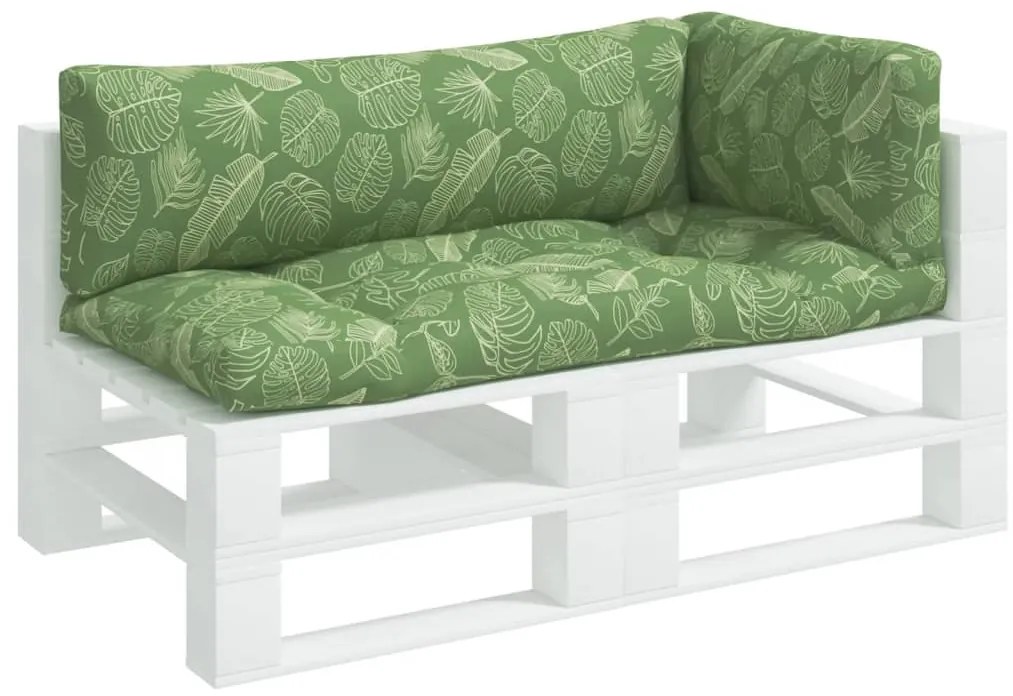 Almofadões p/ móveis paletes 3 pcs tecido oxford padrão folhas