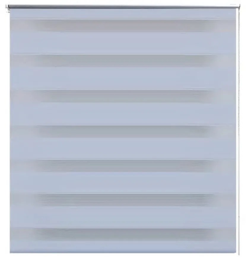 Estore de rolo 50 x 100 cm, linhas de zebra / Branco