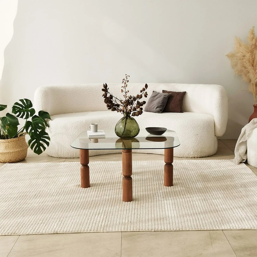 Mesa de Centro Kei – Nogueira – 80x40x80 cm