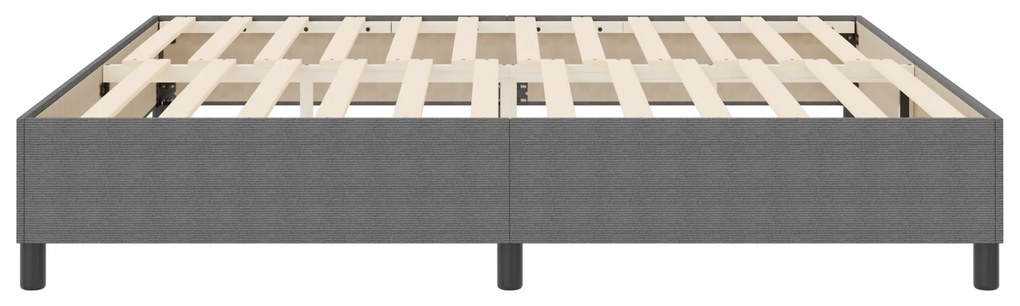 Cama Box VidaXL Cinza Claro 200x200 cm em Tecido de Corduroy