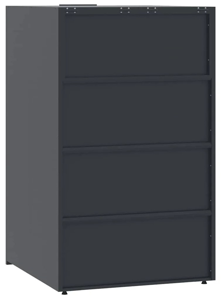 Abrigo para 2 caixotes do lixo 138x79x117 cm aço antracite