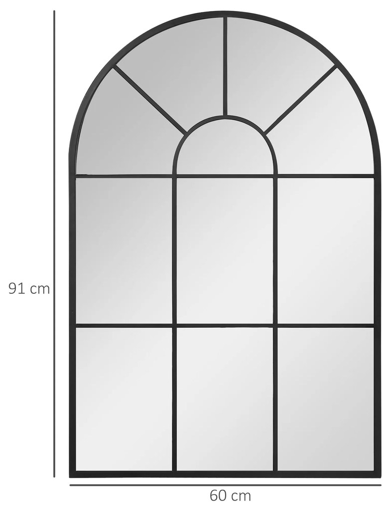 HOMCOM Espelho Decorativo de Parede 60x91 cm Espelho de Metal para Sal