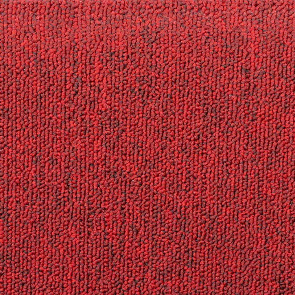 Tapetes de escada 15 pcs 65x24x4 cm vermelho bordô