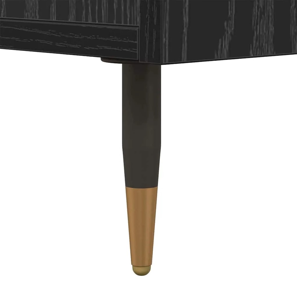 Gabinete para TV com prateleira Carvalho preto 150 x 30 x 50 cm