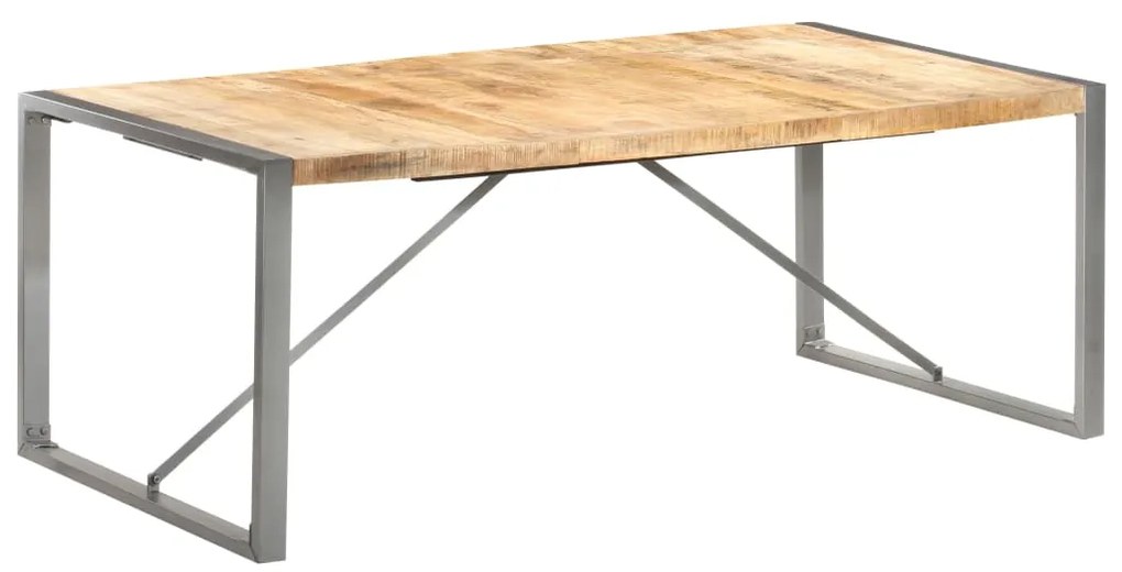 Mesa de jantar 200x100x75 cm madeira de mangueira maciça áspera