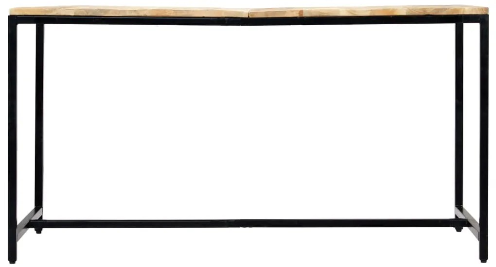 Mesa de jantar 140x70x75 cm madeira de mangueira maciça áspera