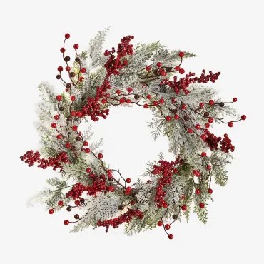 Corona Decorativa De Natal Ø60 Cm Aubrey Verde Laurel - Sklum