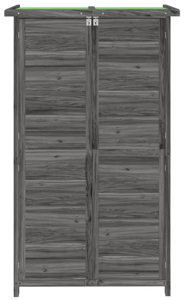 Abrigo p/ ferramentas jardim 83x57x140 cm pinho maciço cinzento
