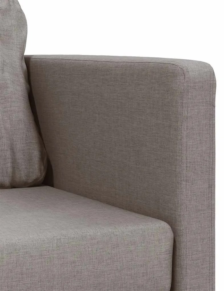 Sofá-cama sem pés 112x174x55 cm tecido cinza-acastanhado