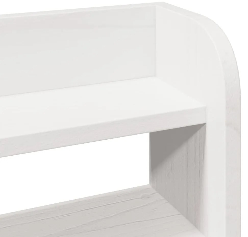 Cama sem colchão 140x200 cm madeira de pinho maciça branco