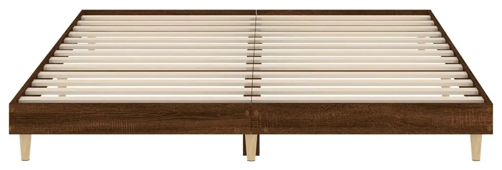 Estrutura cama s/ colchão derivados madeira carvalho castanho