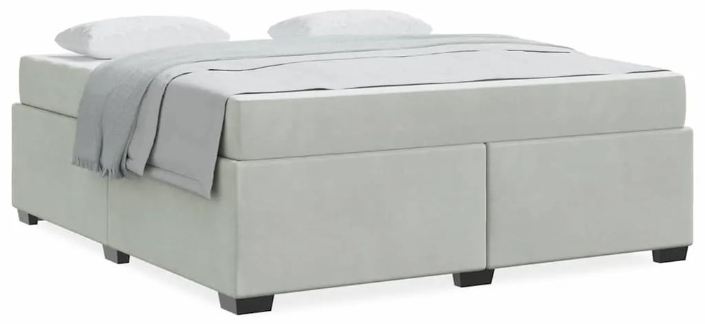 Estrutura de cama com colchão Cinzento-claro 180 x 200 cm
