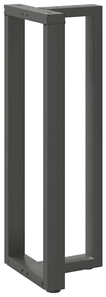 Pés para mesa de bar em forma de T, 2 peças, antracite, 50x35x(110-111