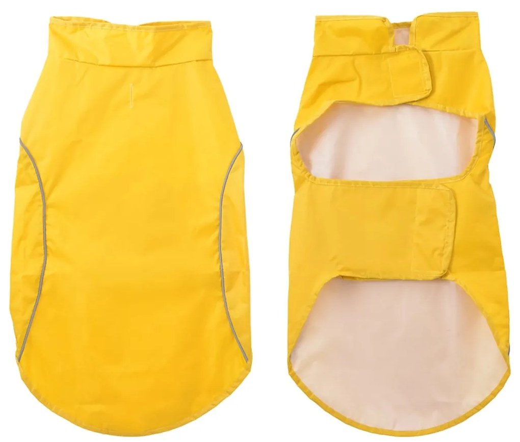 Capa de chuva para cães com tiras reflectoras amarelo XL