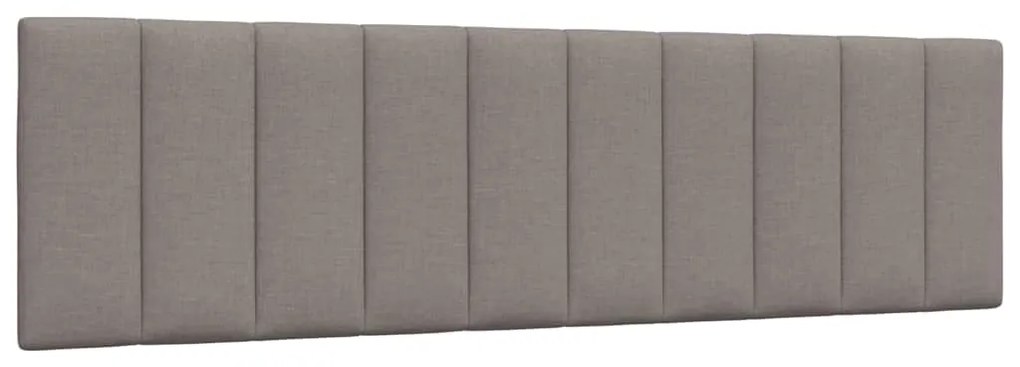 vidaXL Almofadão de cabeceira 180 cm tecido cinzento-acastanhado