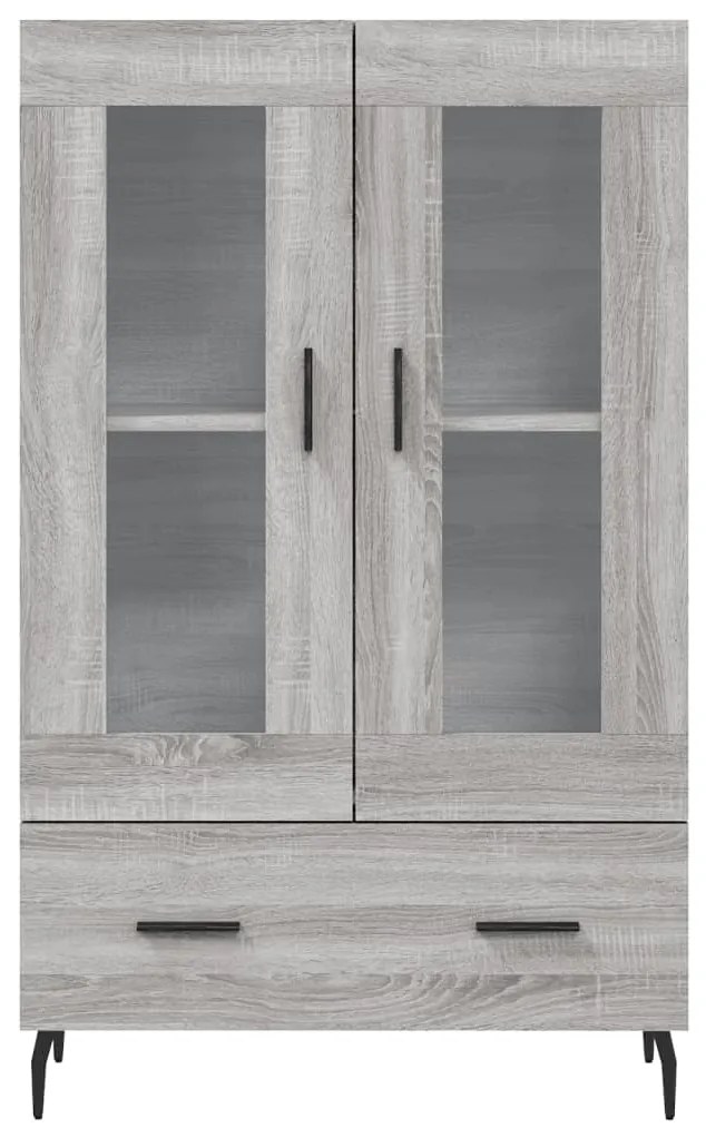 Armário alto derivados de madeira 69,5x31x115cm cinza sonoma