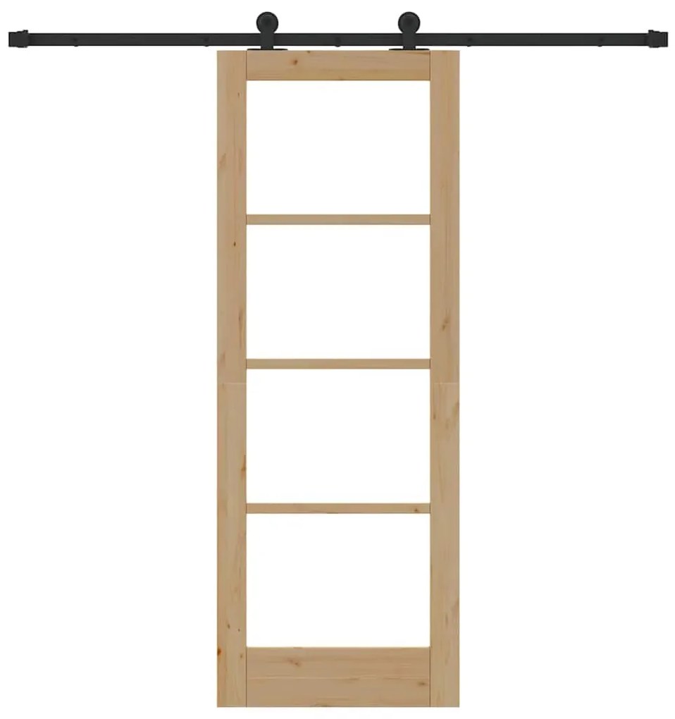 Porta Deslizante com Conjunto de Ferragens 'ORKDAL'Madeira Sólida &amp; Vi