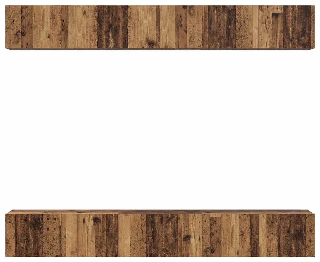 Conjunto de móvel de TV 6 pcs Madeira antiga 60 x 30 x 35 cm