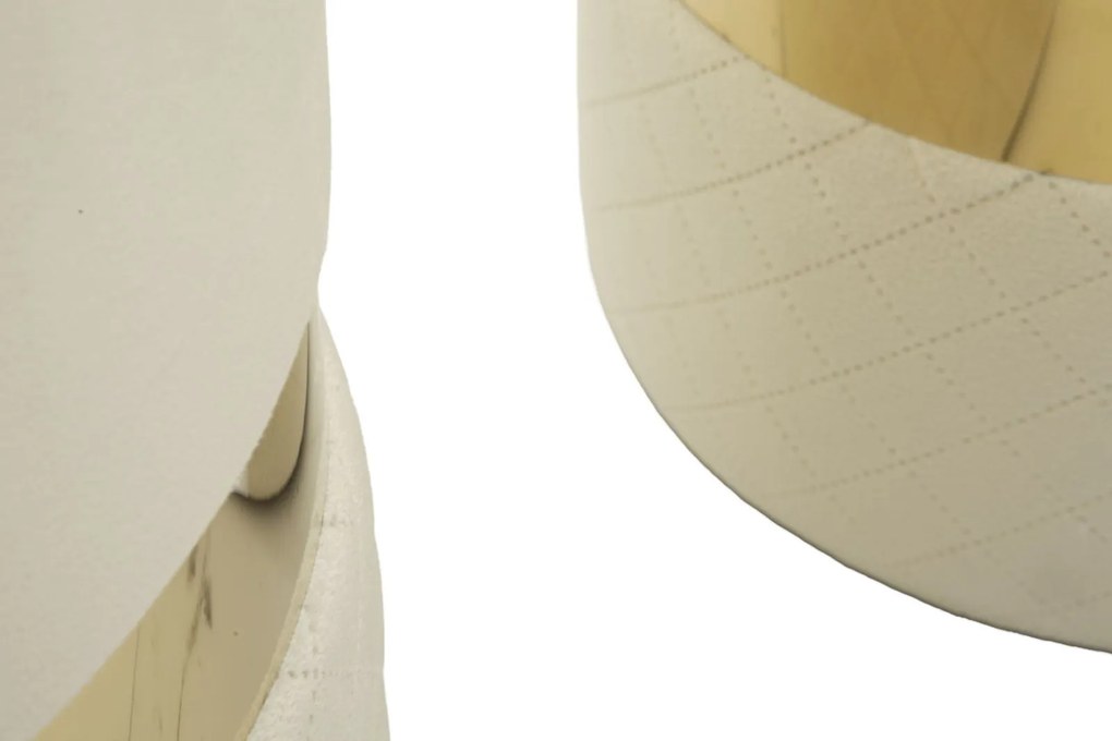 PUFE COM ARMAZENAMENTO SHEFFILD 2 PEÇAS Ø 37X42-28X35 CM CREME E DOURADO
