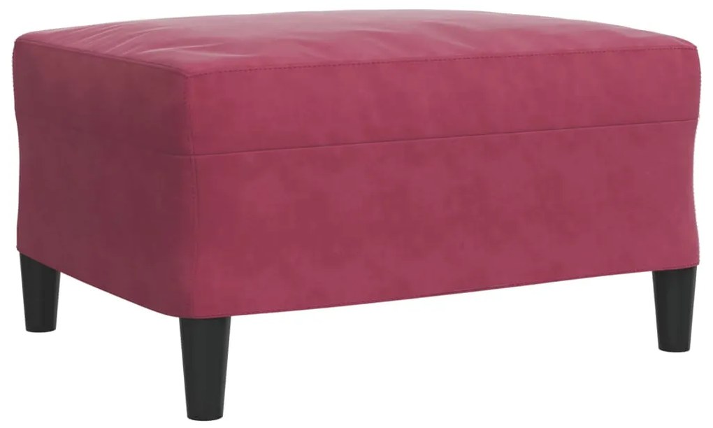 3pcs conjunto sofás c/ almofadões e rolos veludo vermelho tinto