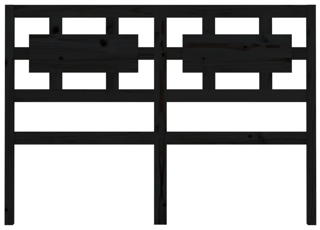Cabeceira de cama 145,5x4x100 cm pinho maciço preto