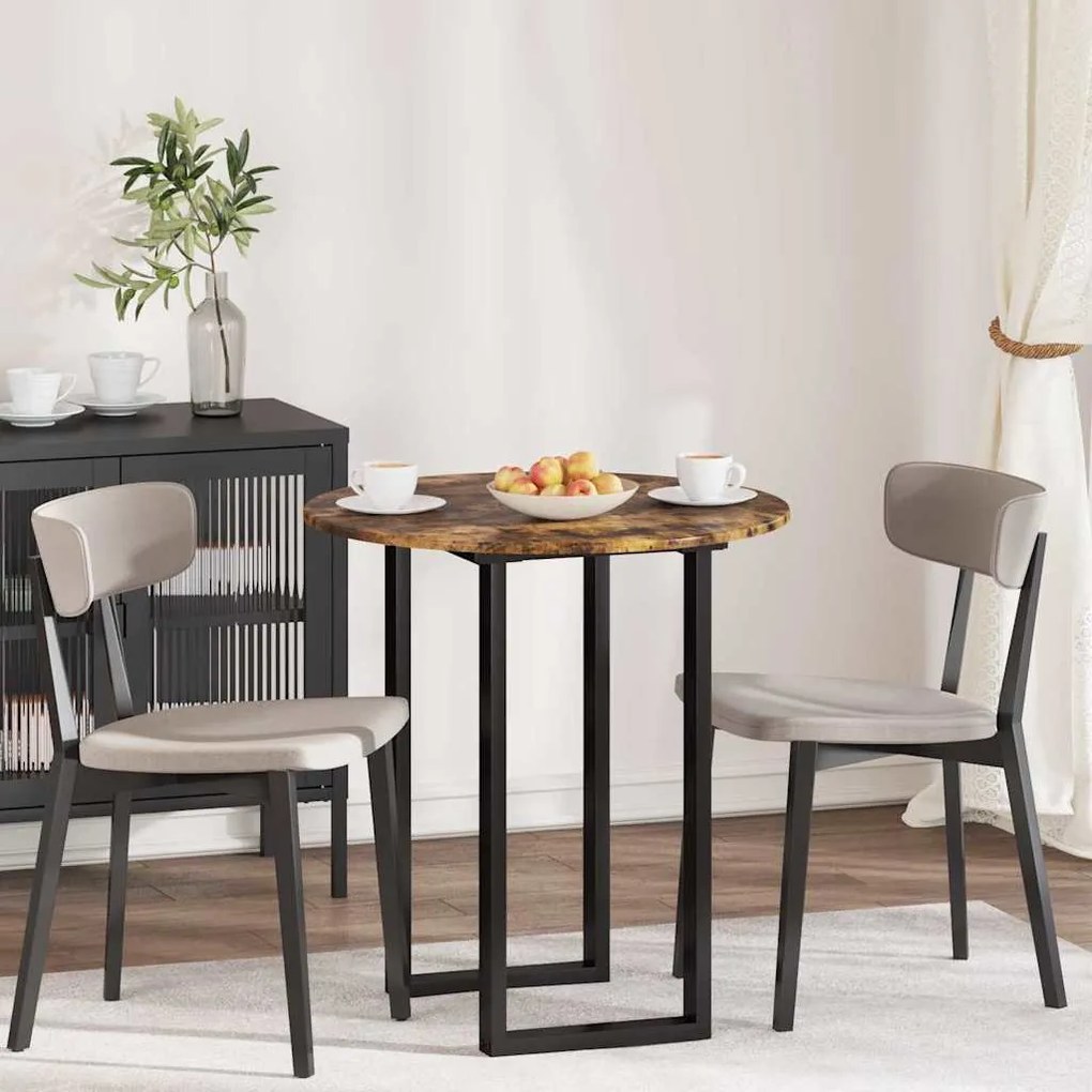 vidaXL Tampo de Mesa Carvalho fumado 70 x 70 x 1,5 cm