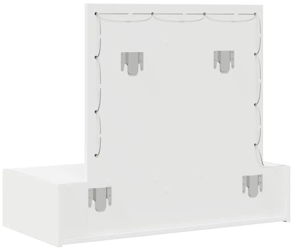 Mesa de Maquiagem Suspensa com Luzes LED - Branca