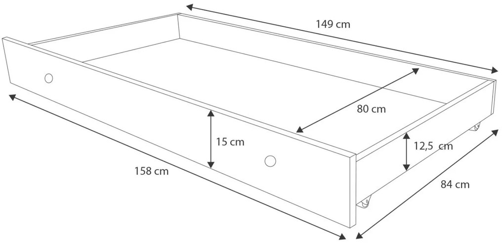 Cama infantil dupla branca LUK dinossauros 160x80 - colchão e estrado incluído