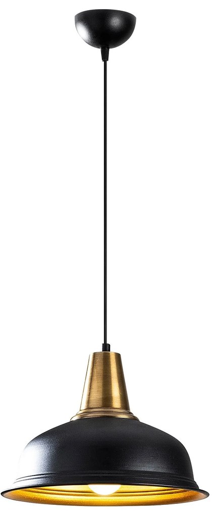 Candeeiro Suspenso Berceste – Preto – 32 x 32 cm
