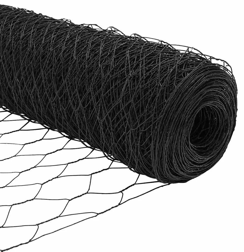 Conjunto de Cercas Conjunto de 2 Cinza Metal, fio coberto em PVC