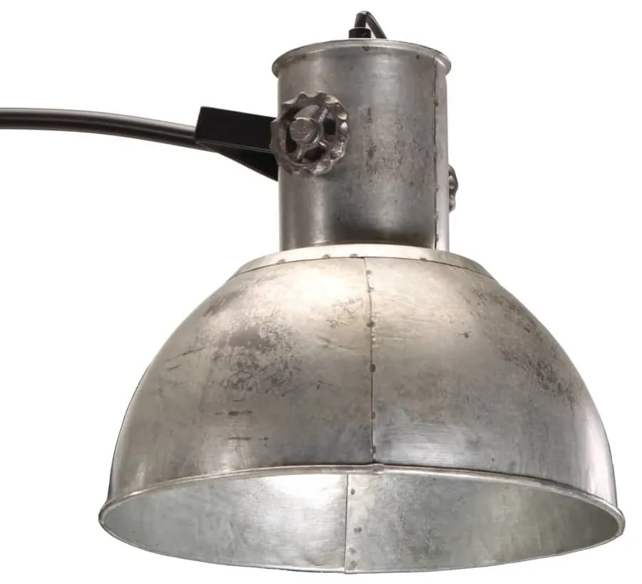 Candeeiro de pé 25 W 150 cm E27 prateado vintage