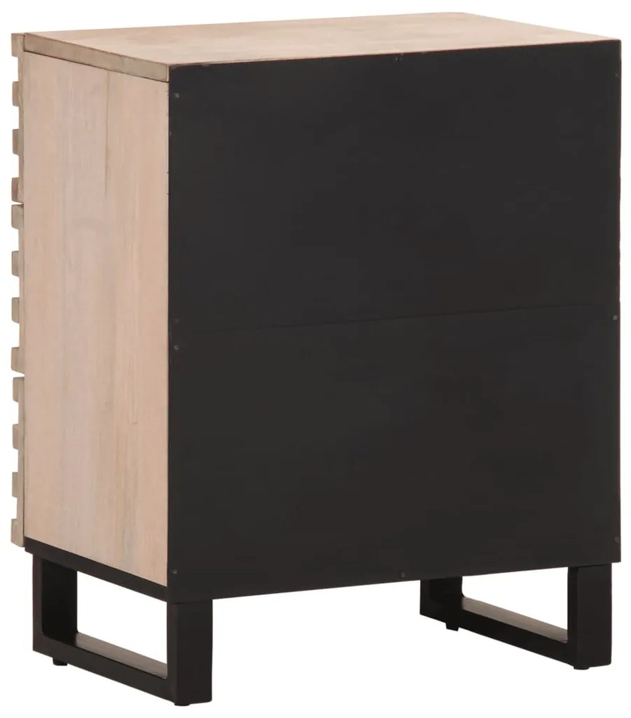 Mesa de cabeceira 50x34x62 cm madeira de mangueira maciça