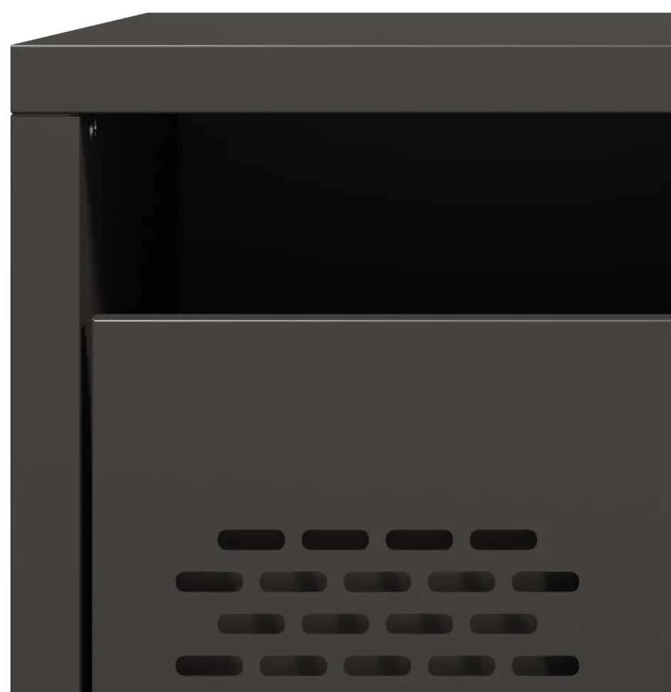 Mesa de cabeceira 35x39x43,5 cm aço preto
