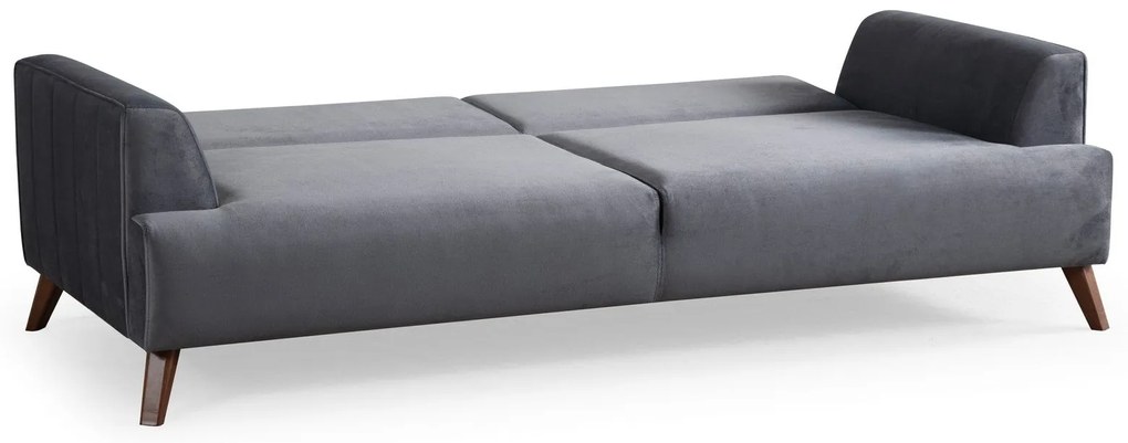 Sofá de 3 Lugares Buhara – Cinzento Escuro – 100x78x220 cm