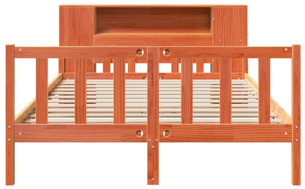 Cama com estante sem colchão 150x200 cm madeira maciça