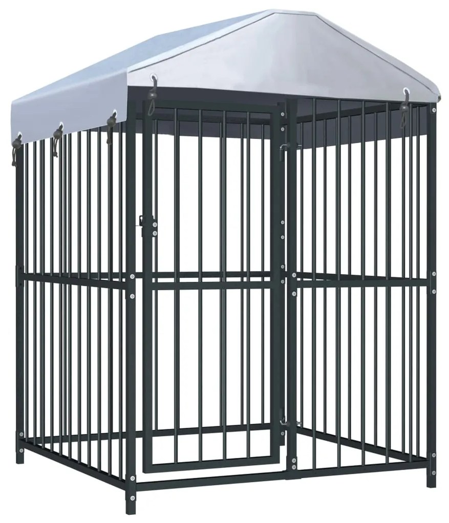 Canil de exterior com telhado 120x120x150 cm