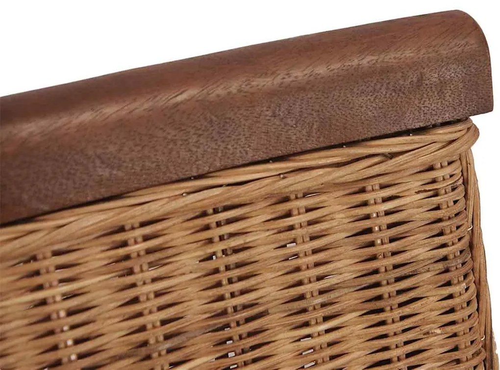 Cadeiras de jantar 6 pcs vime genuíno castanho