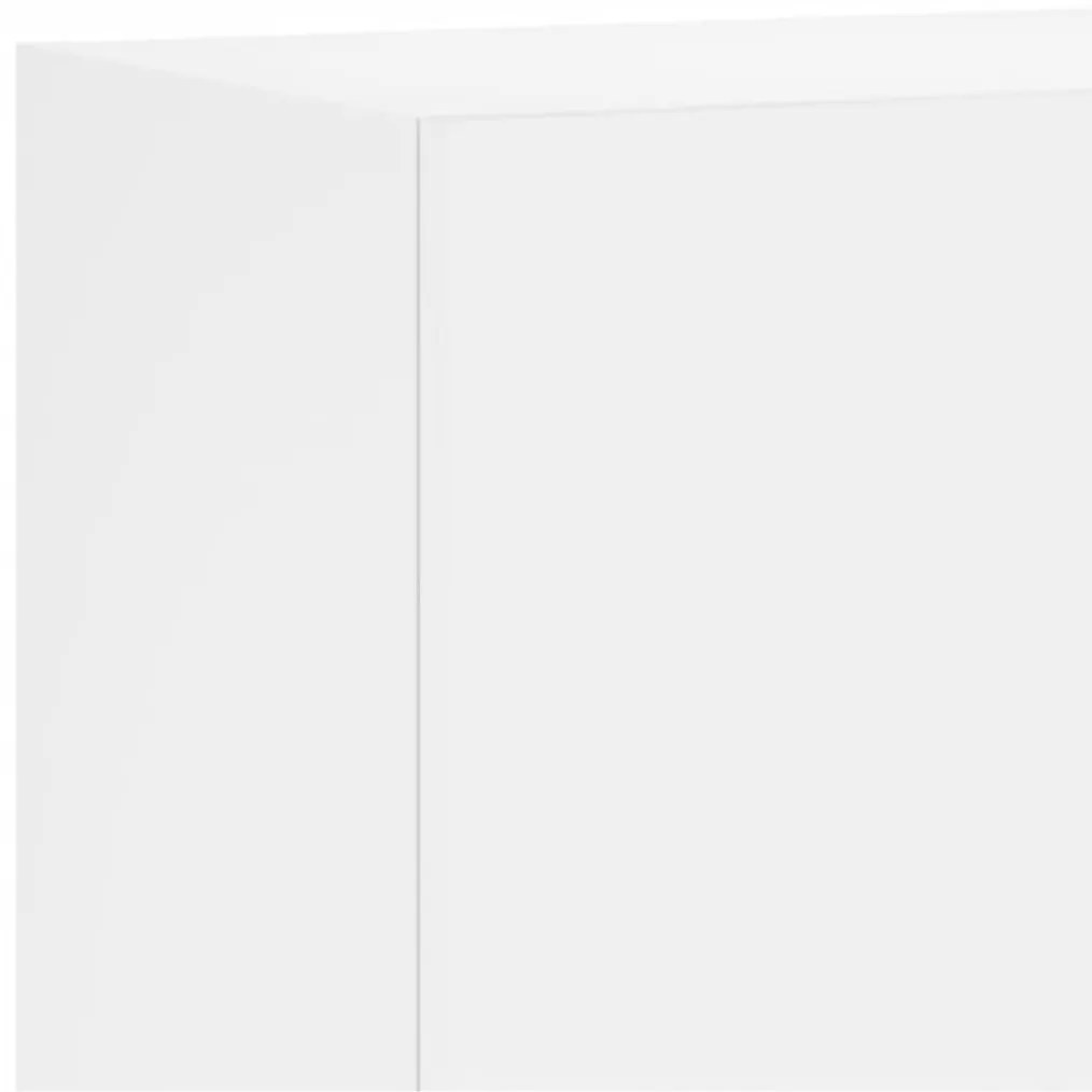 5 pcs móveis de parede p/ TV derivados de madeira branco