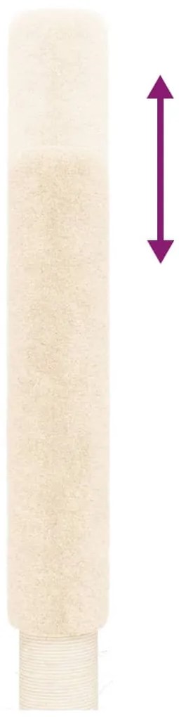 Árvore p/ gatos altura ajustável chão-teto 258,5-284,5 cm creme
