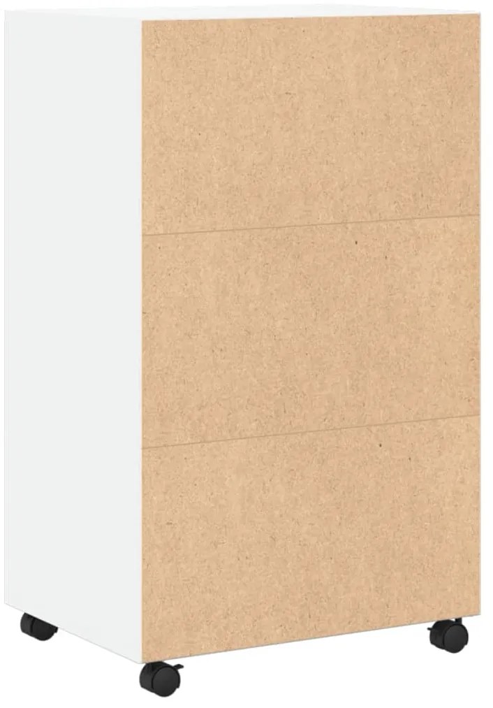 Móvel com rodas 55x40x91 cm derivados de madeira branco