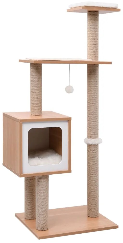 Árvore para gatos c/ tapete arranhador sisal 123 cm